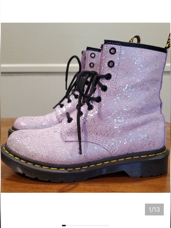 Dr. Martens Shoes - Like NEW Dr Martens Lilac Metallic Pascal Boots